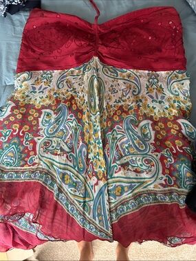 Red Sun X Smocked Halter Top